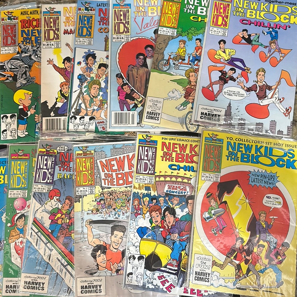 Vintage New Kids On the Block Comic Books. Excellent condition. Lot of 23